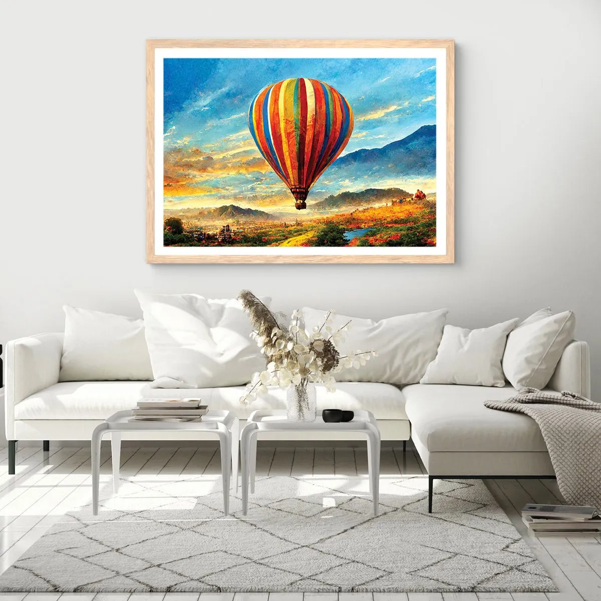 Plakat i ramme af lyst egetræ - I stilhed kan du se mere - 50x40 cm