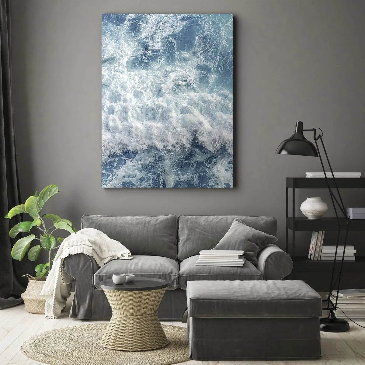 Lærredstryk - Billede på lærred - Glædeligt og i spring - 50x70 cm