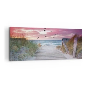Lærredstryk - Billede på lærred - Baltisk indtryk - 100x40 cm