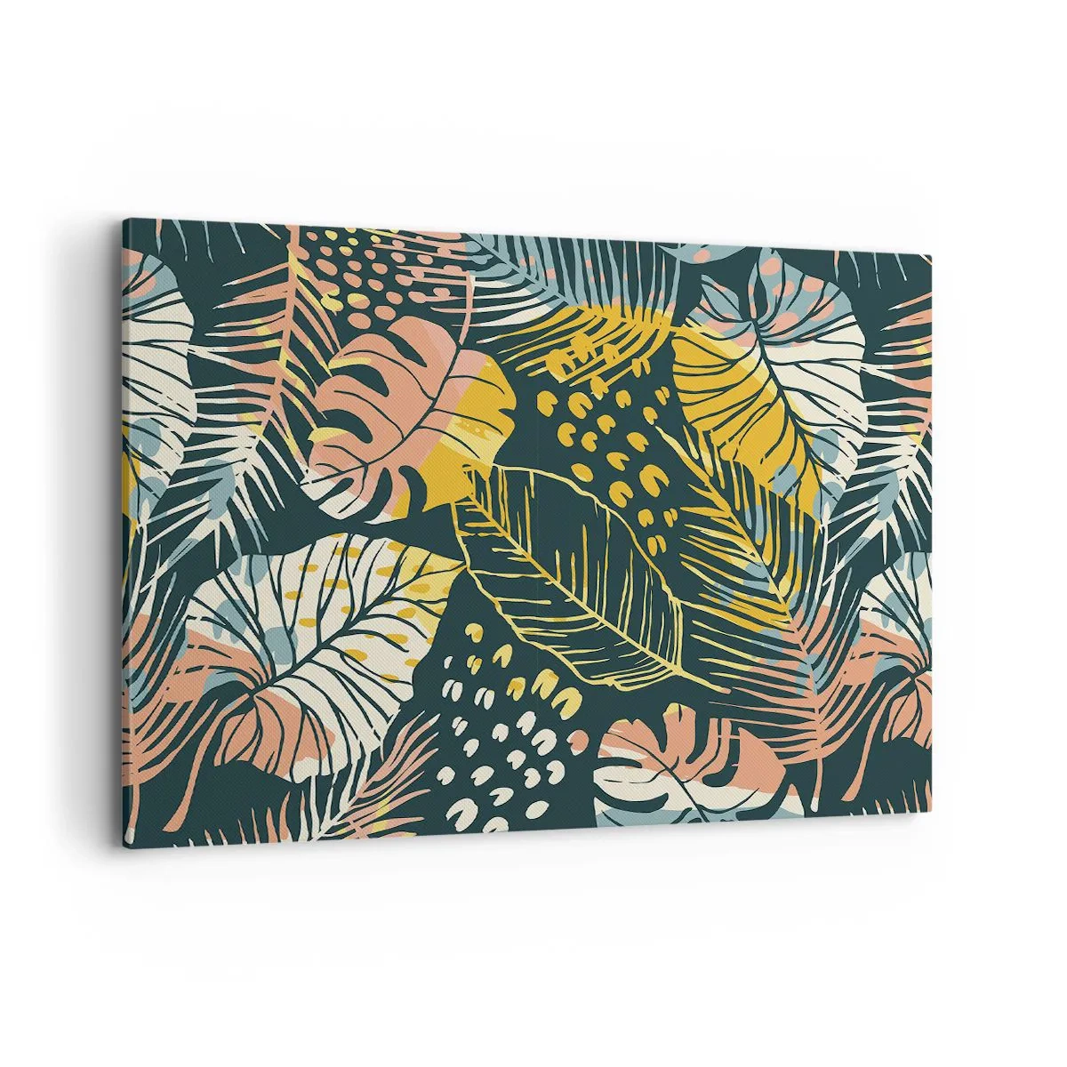 Lærredstryk - Billede på lærred - Løvrig fantasi - 100x70 cm