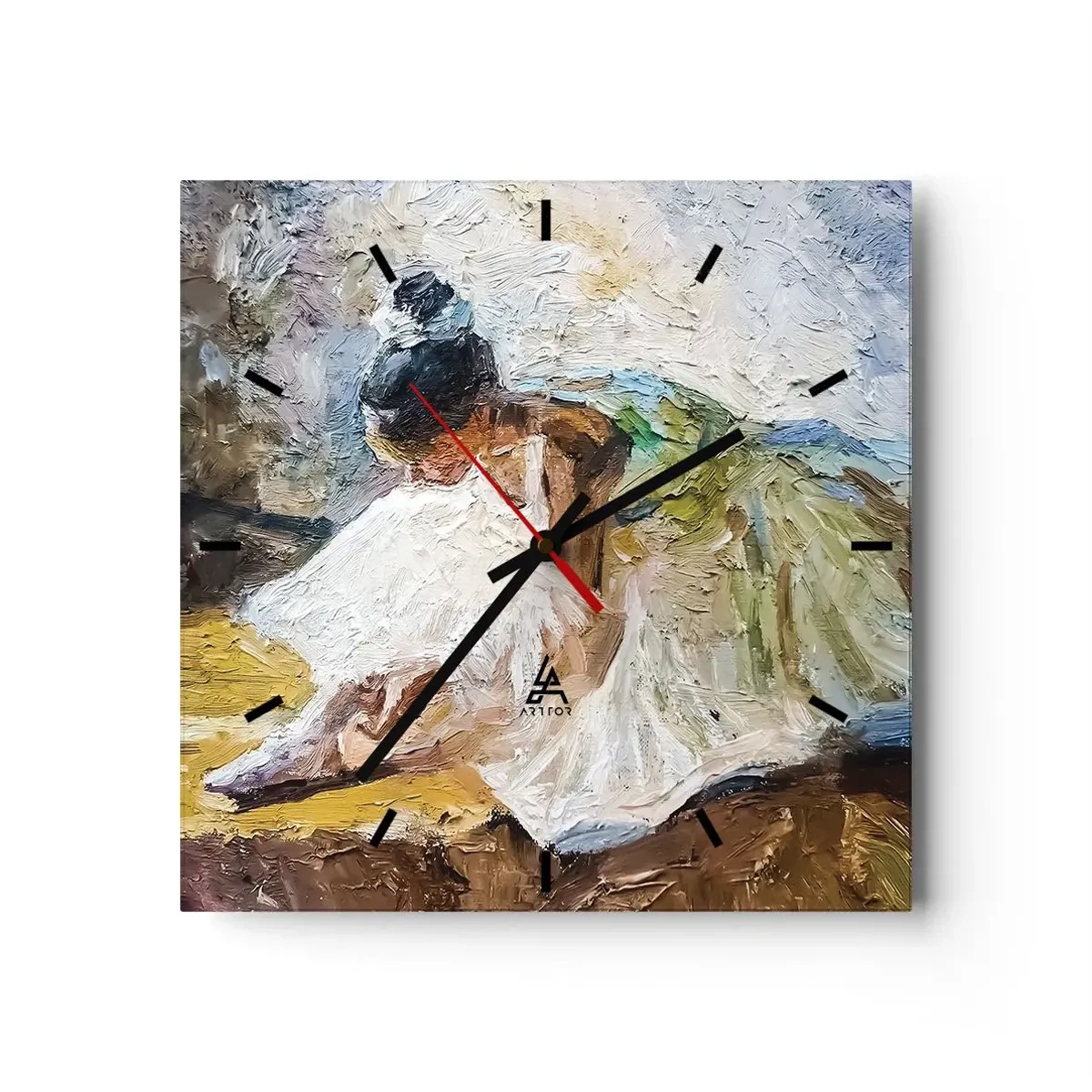 Vægur, Uret - Fra et maleri af Degas - 30x30 cm