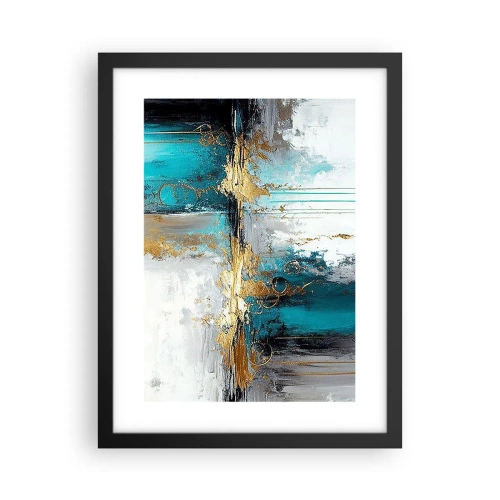 Plakat i sort ramme - Alting flyder - 30x40 cm