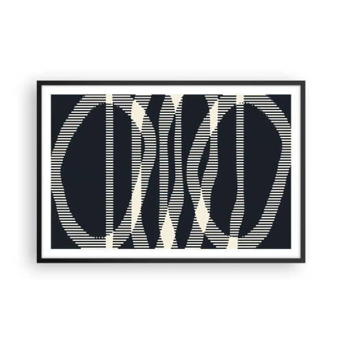 Plakat i sort ramme - Forsøg på at bryde igennem mørket - 91x61 cm