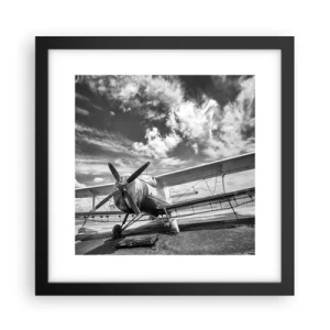 Plakat i sort ramme - Jeg kan ikke vente! - 30x30 cm