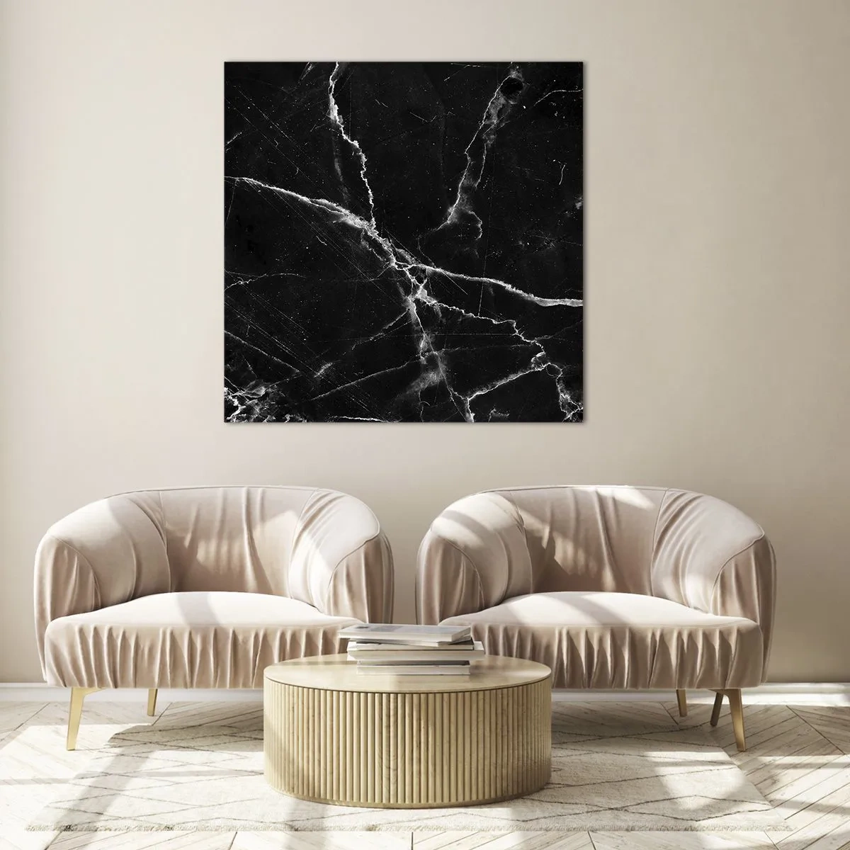 Billede på glas - Stenens hemmelige liv - 40x40 cm