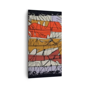 Lærredstryk - Billede på lærred - Spontan komposition - 55x100 cm