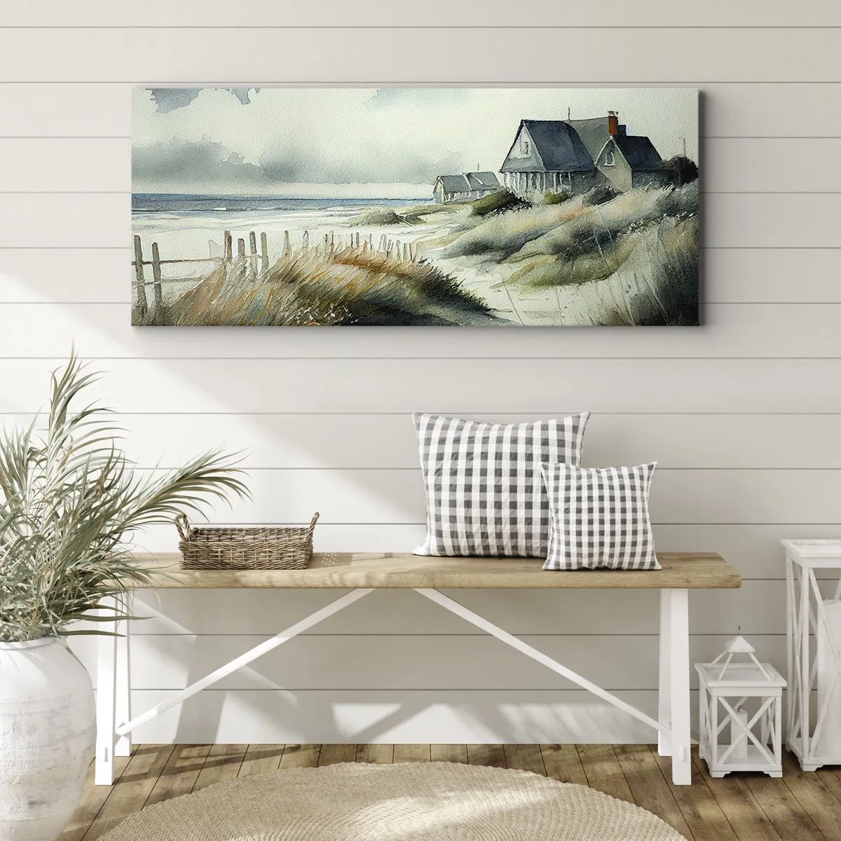 Lærredstryk - Billede på lærred - Væk fra trængsel og travlhed - 100x40 cm