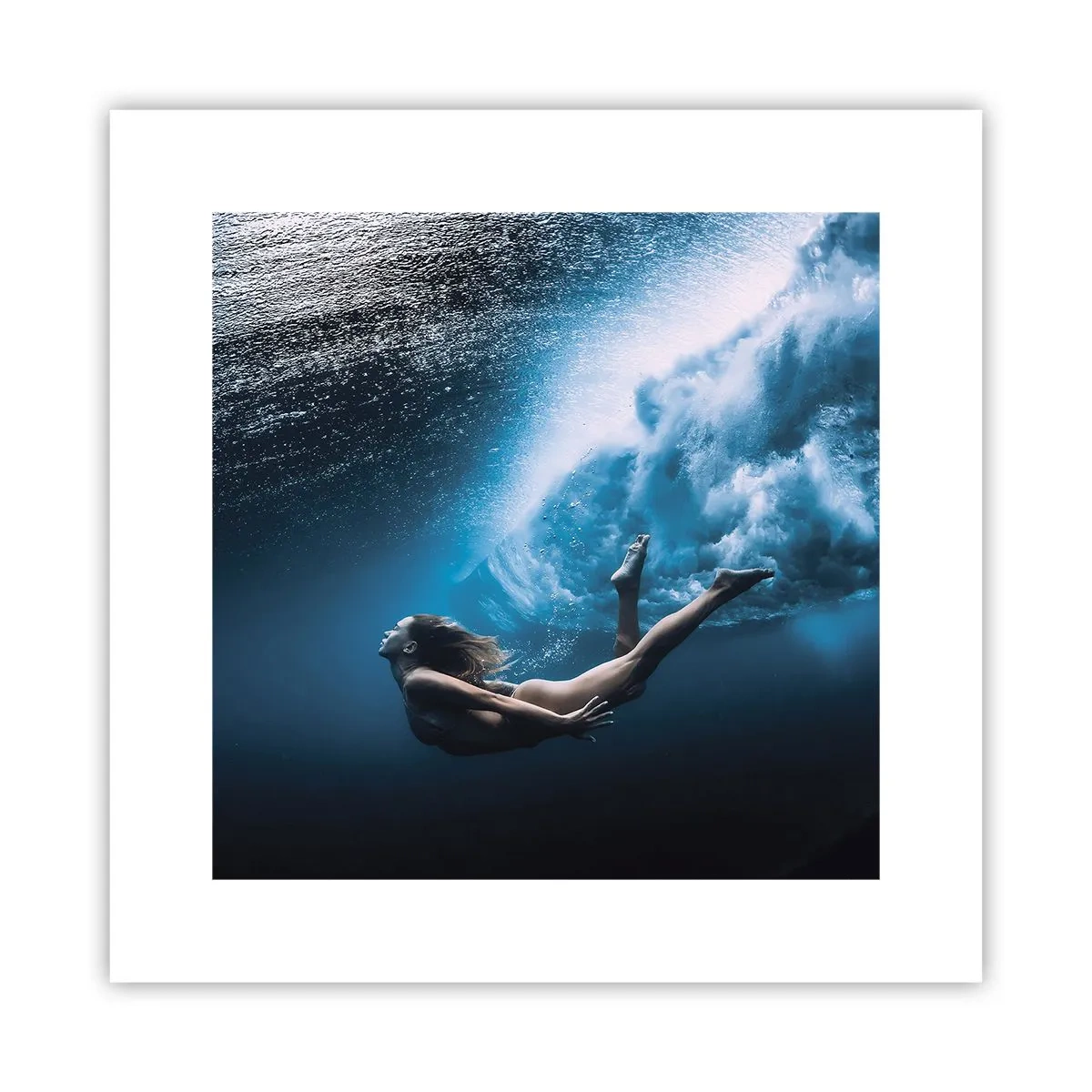Plakat - Den moderne havfrue - 30x30 cm