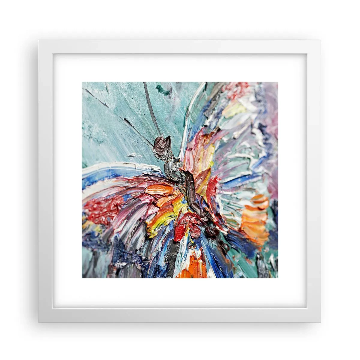 Plakat i hvid ramme - Malet af naturen - 30x30 cm