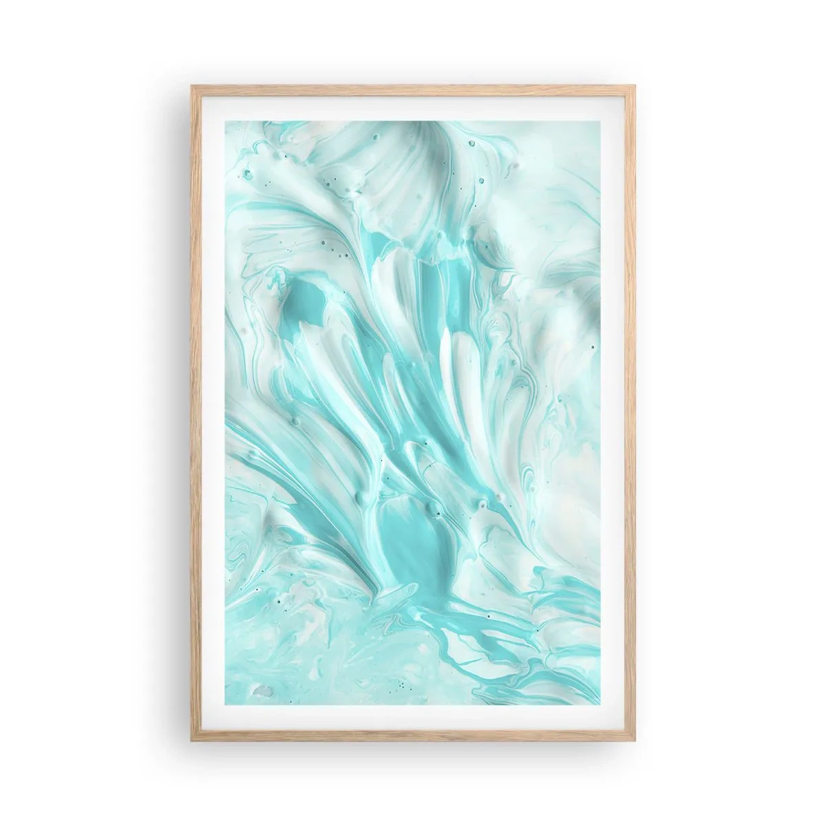 Plakat i ramme af lyst egetræ - For altid sammen - 61x91 cm