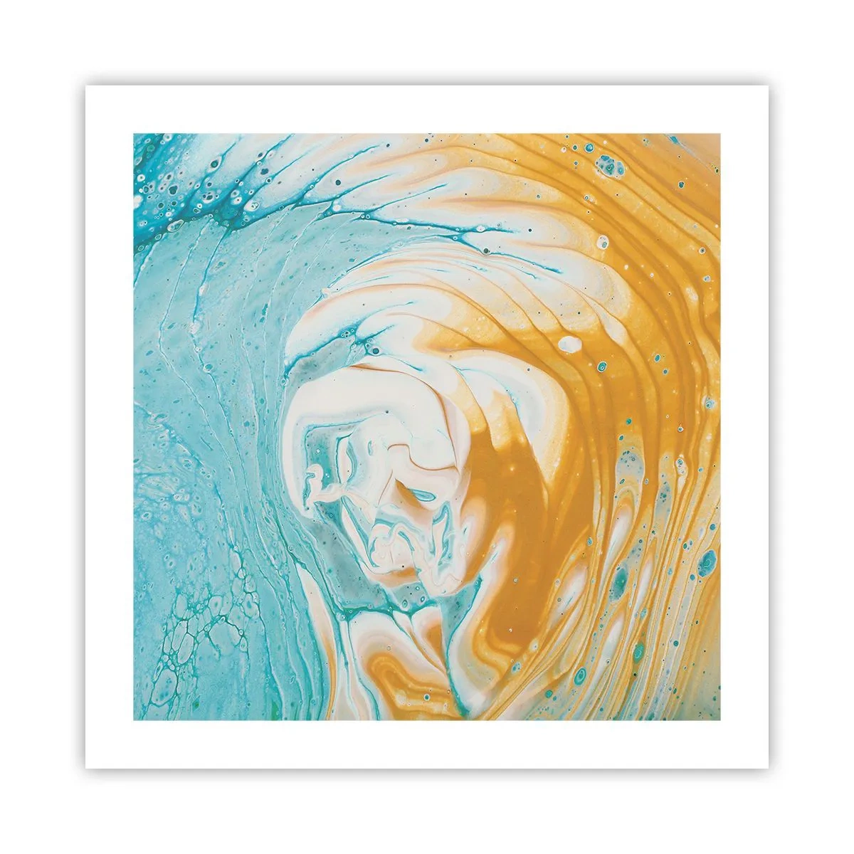 Plakat - Pastel hvirvel - 50x50 cm