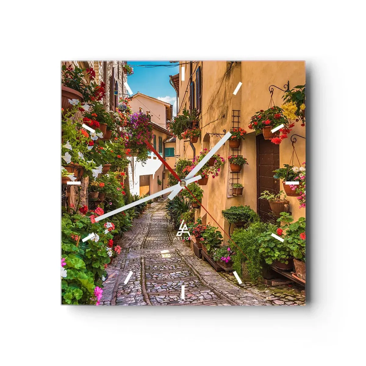 Vægur, Uret - Italiensk gyde - 40x40 cm