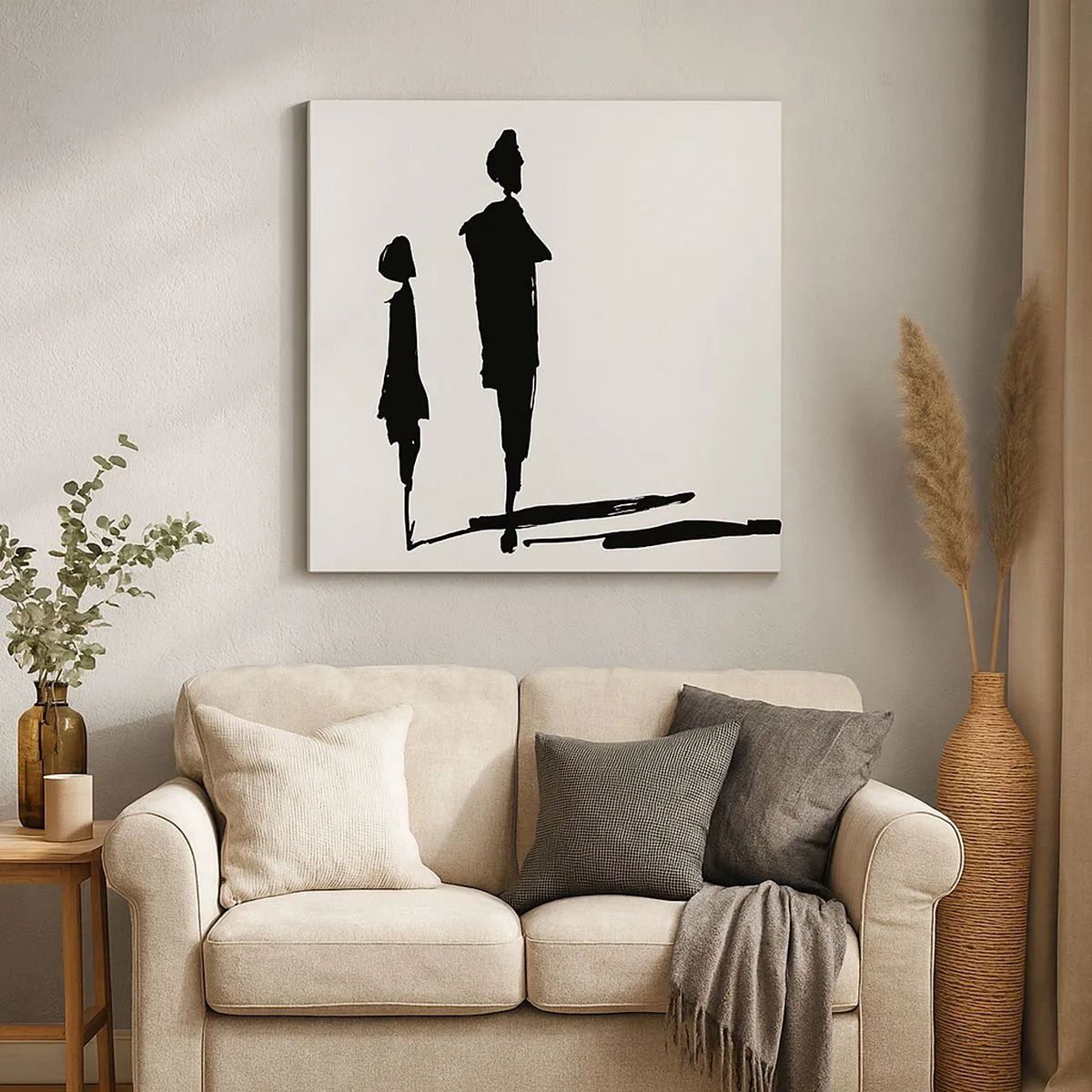 Lærredstryk - Billede på lærred - Sikkert sammen? - 30x30 cm