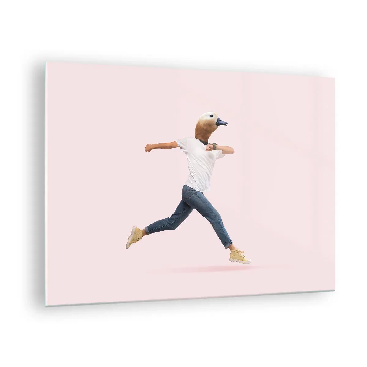 Billede på glas - En smule absurditet - 70x50cm - En knivspids absurditet - Moderne vægdekoration til stue og soveværelse ARTTOR