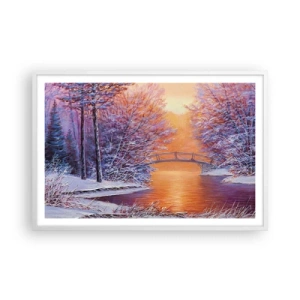 Plakat i hvid ramme - Lad os mødes her - 91x61 cm