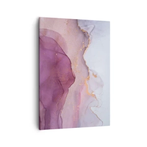 Lærredstryk - Billede på lærred - Lilla og violette bølger - 50x70 cm