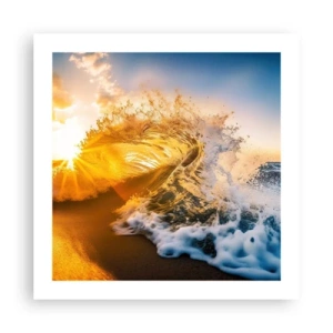 Plakat - Leg på sandet - 50x50 cm