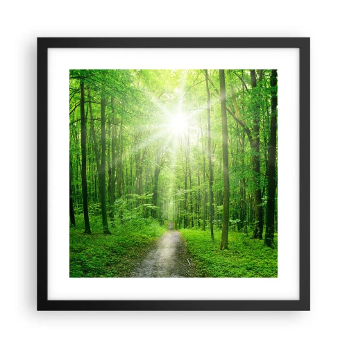 Plakat i sort ramme - Grøn katedral - 40x40 cm