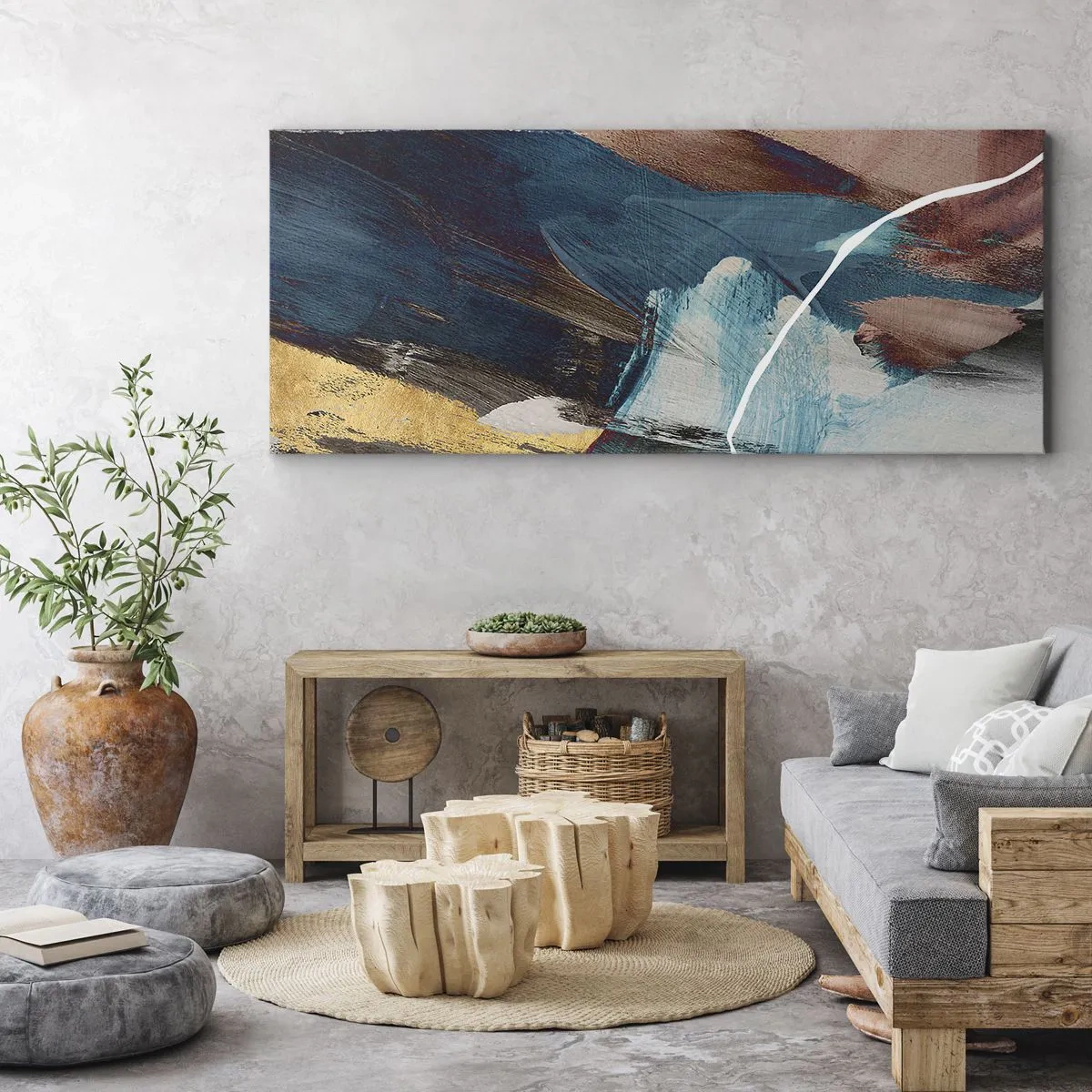 Lærredstryk - Billede på lærred - Med flair og energi - 100x40 cm