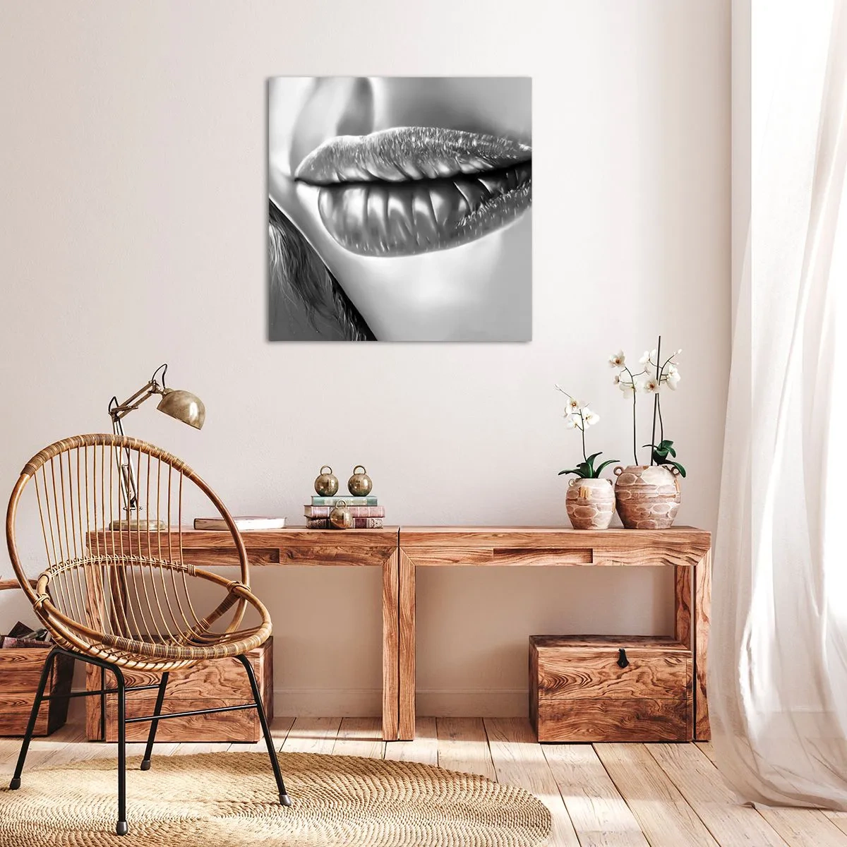 Lærredstryk - Billede på lærred - Jeg ved, hvad du tænker... - 60x60 cm