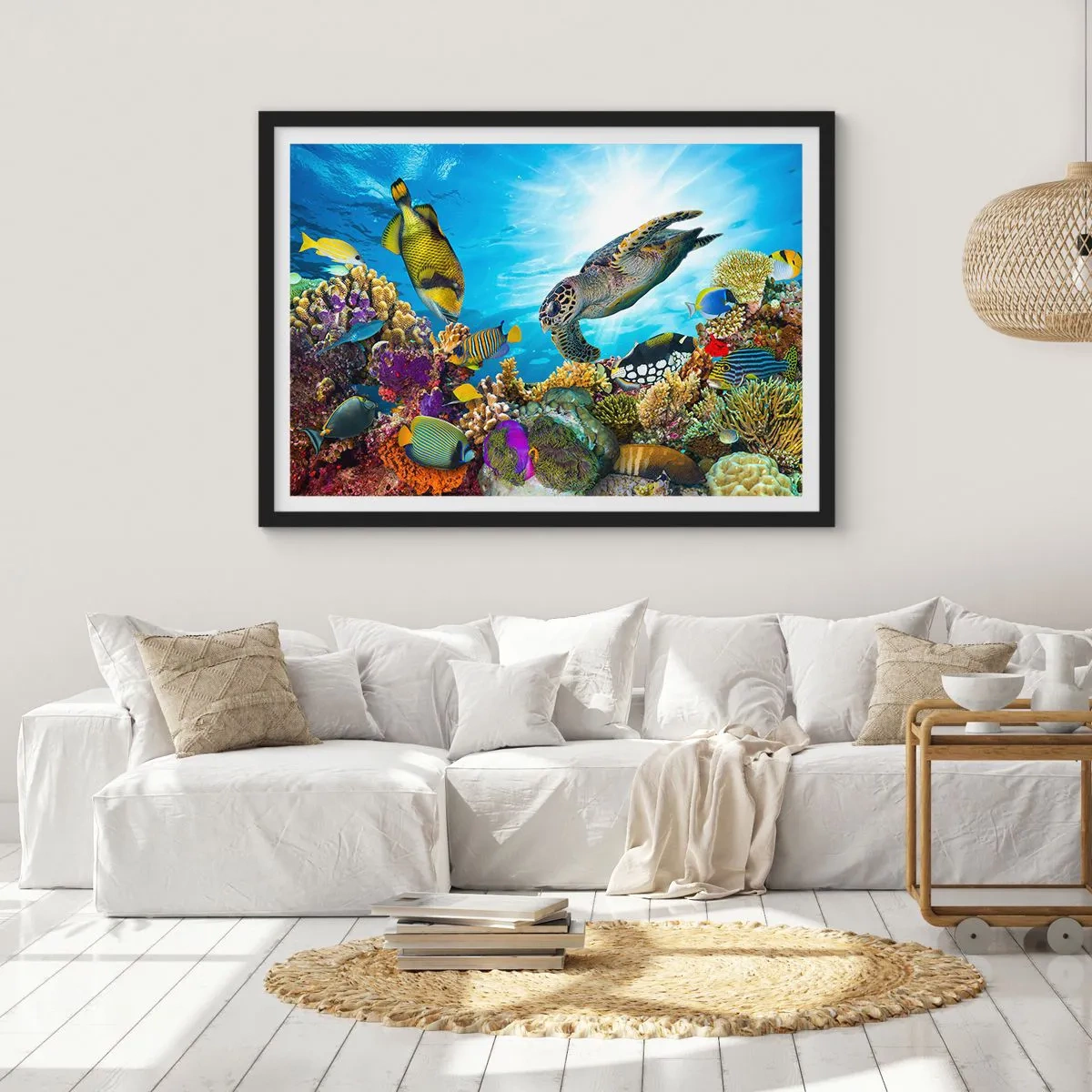 Plakat i sort ramme - Koralpromenade - 50x40 cm