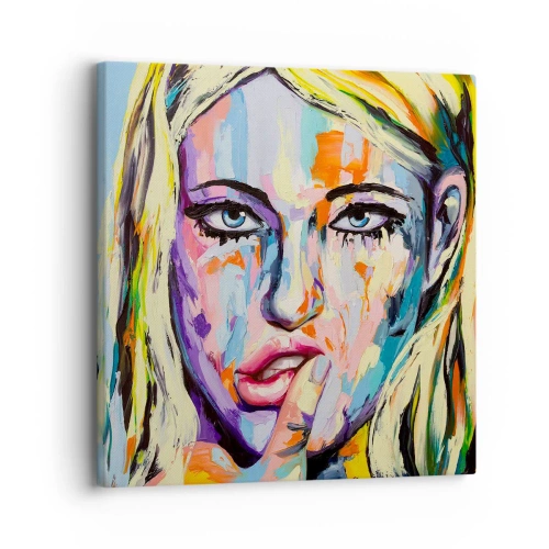 Lærredstryk - Billede på lærred - Se hende lige i øjnene - 30x30 cm