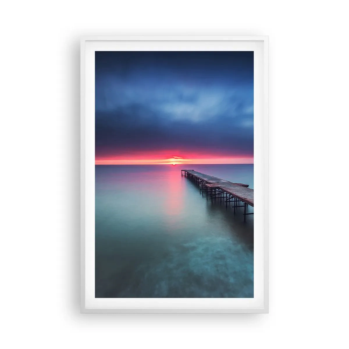 Plakat i hvid ramme - Mellem himmel og jord - 61x91 cm