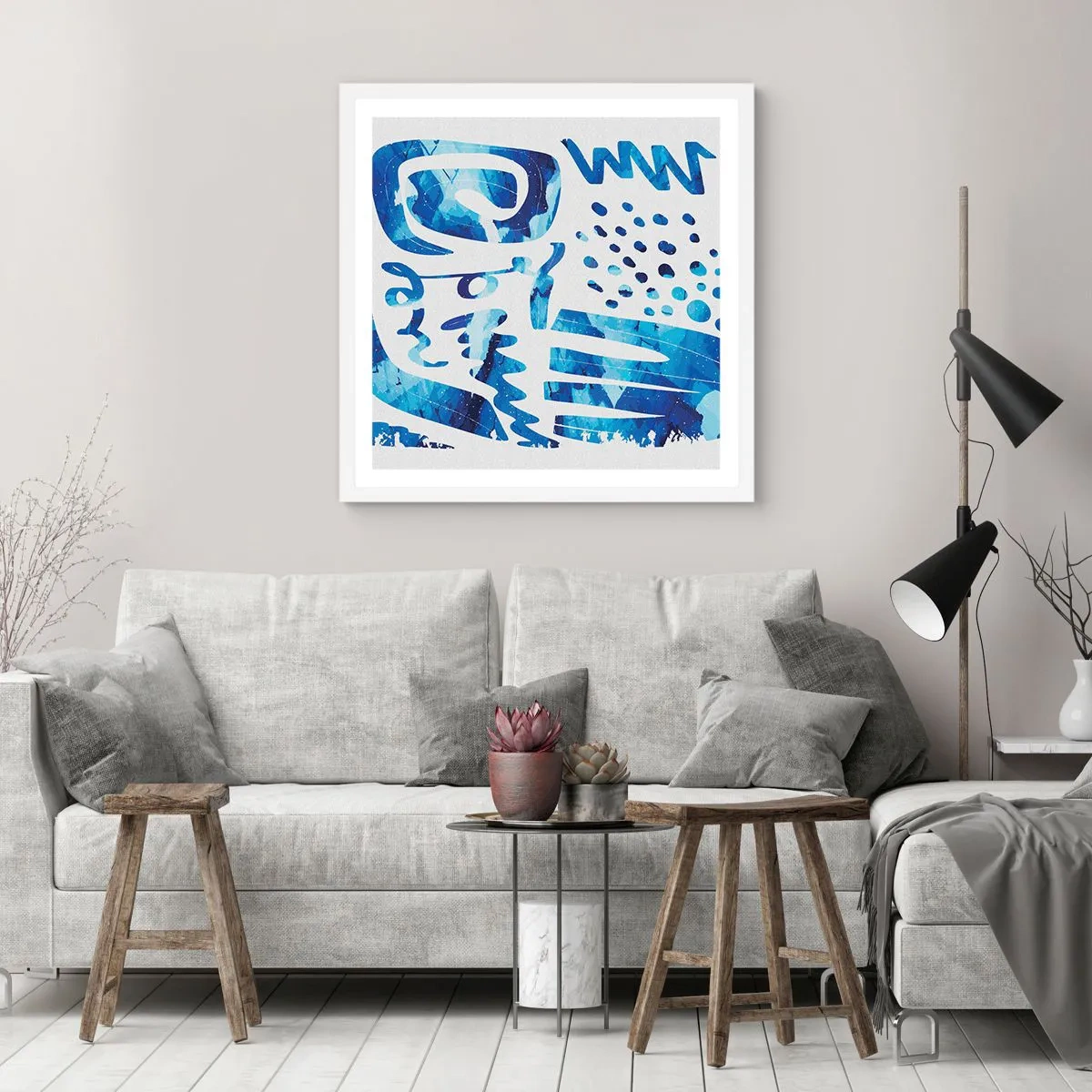 Plakat i hvid ramme - Tilbage til rødderne - 30x30 cm