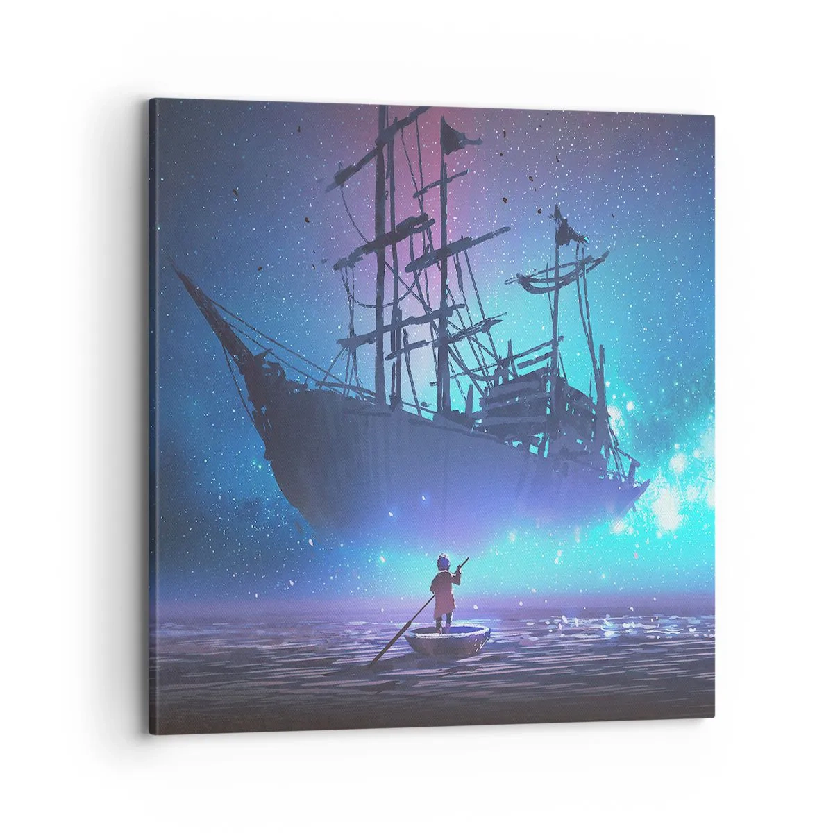 Lærredstryk - Billede på lærred - Et møde med myten om havet - 70x70 cm