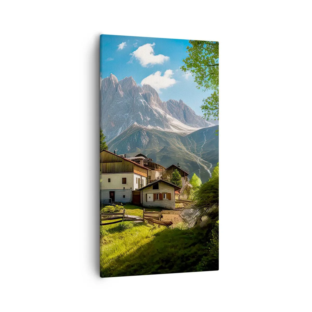 Lærredstryk - Billede på lærred - Alpeidyl - 55x100 cm