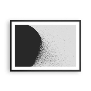 Plakat i sort ramme - Partikelbevægelse - 70x50 cm