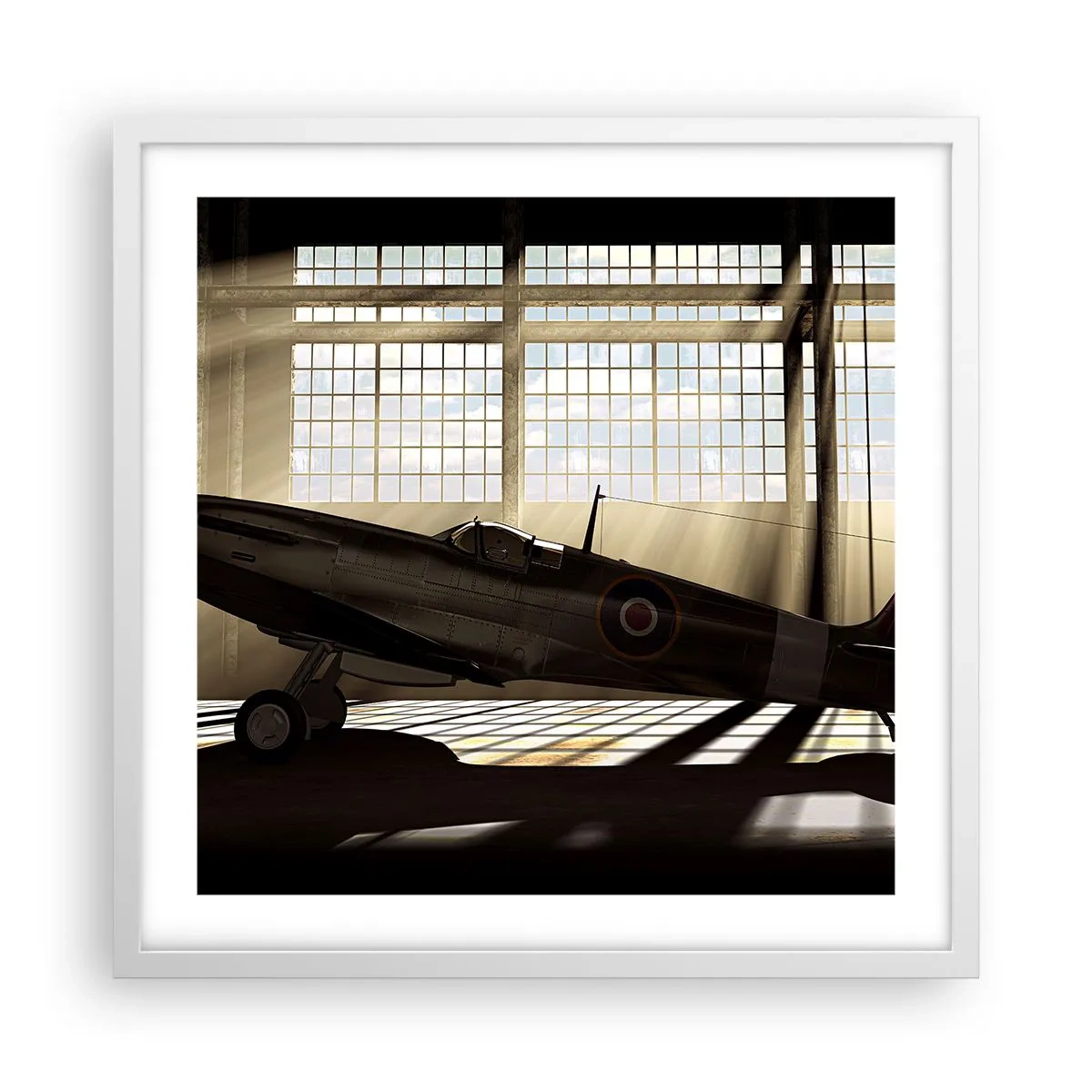 Plakat i hvid ramme - Resten af krigeren - 50x50 cm