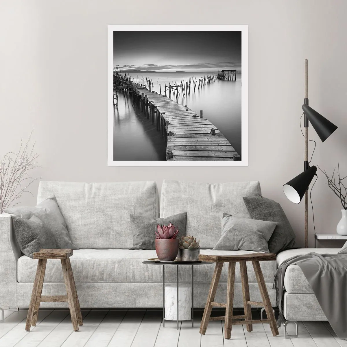 Plakat - Stilheden fra en glemt kyst - 30x30 cm