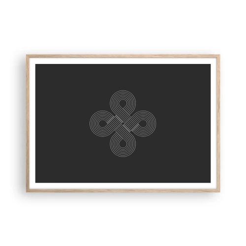 Plakat i ramme af lyst egetræ - I den keltiske ånd - 100x70 cm