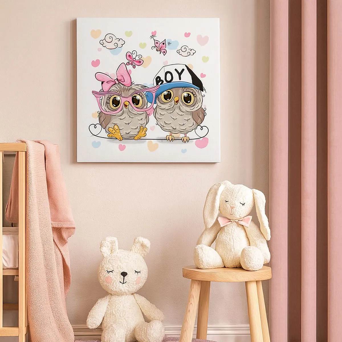 Lærredstryk - Billede på lærred - Lad os elske hinanden! - 30x30 cm