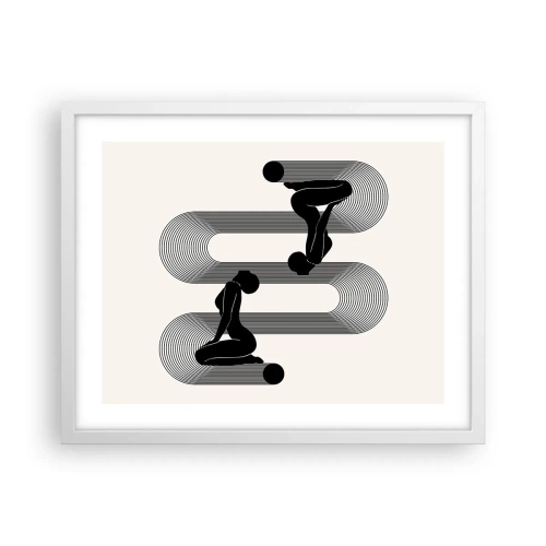 Plakat i hvid ramme - Sensuel symmetri - 50x40 cm