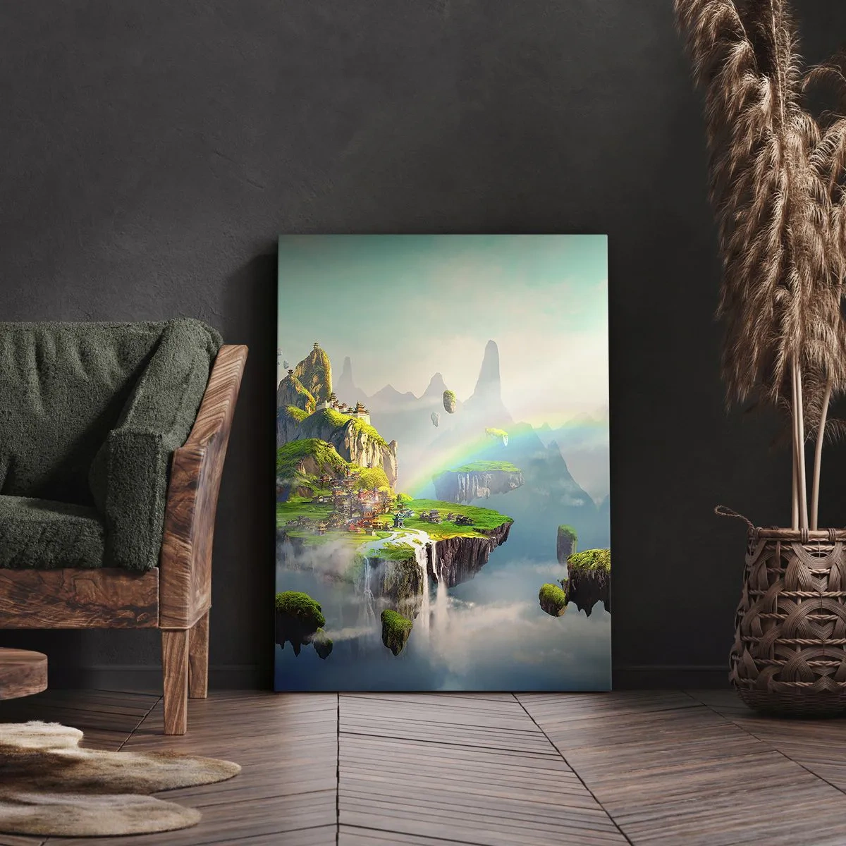 Lærredstryk - Billede på lærred - Midden - lykkelige øer - 50x70 cm