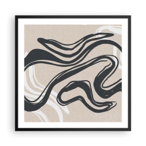 Plakat i sort ramme - Multipliceret udtryk - 60x60 cm