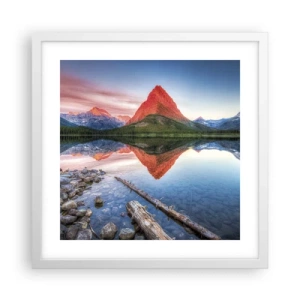 Plakat i hvid ramme - Varme og kulde - 40x40 cm