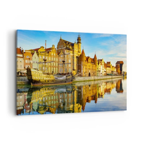 Lærredstryk - Billede på lærred - Et spejlbillede af fortiden - 120x80 cm