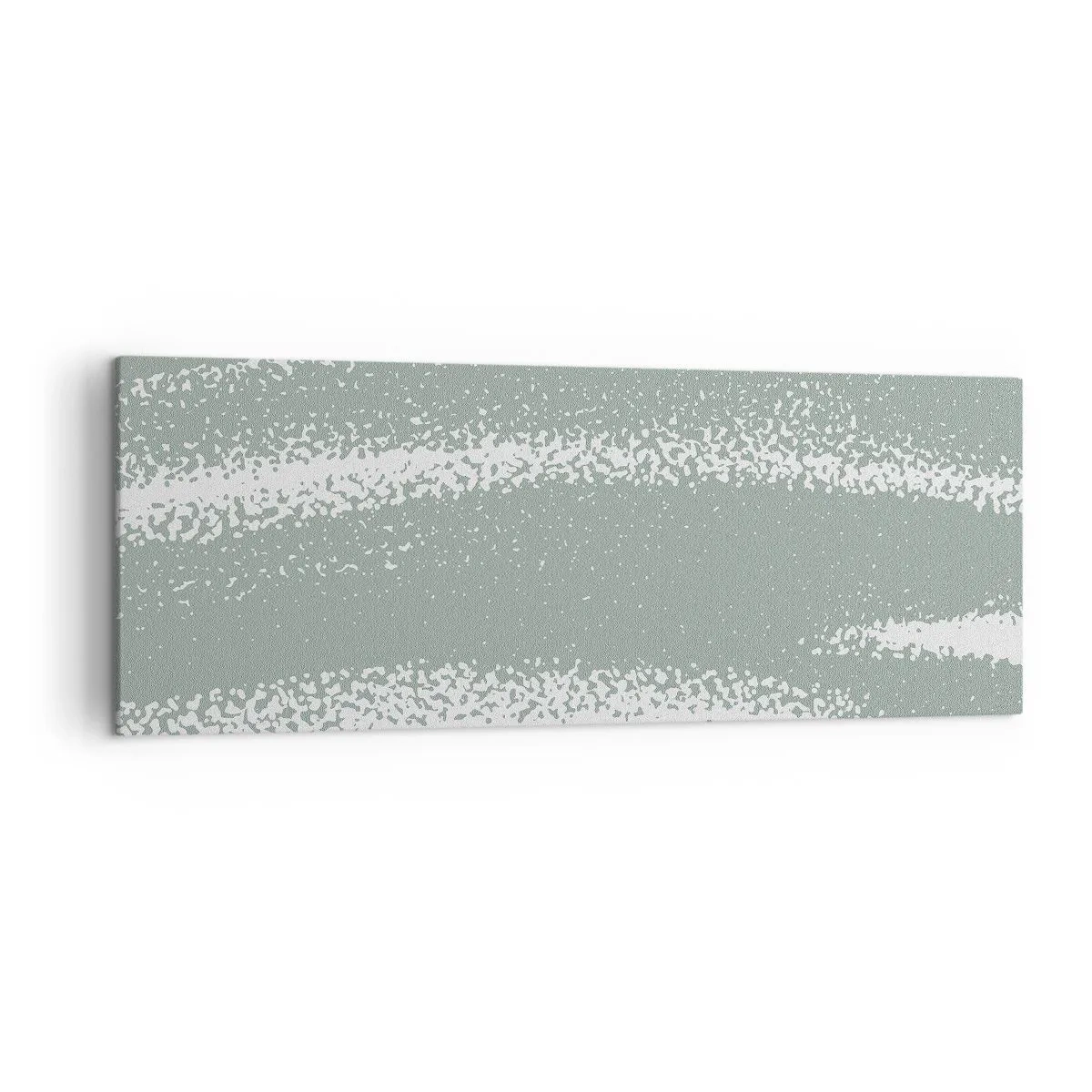 Lærredstryk - Billede på lærred - Abstraktion i vinterstemning - 140x50 cm