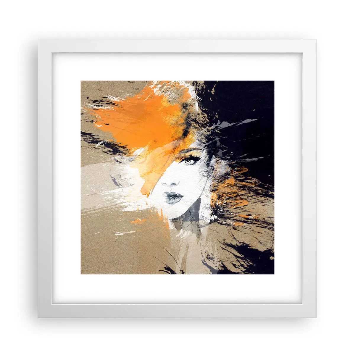 Plakat i hvid ramme - Og det bliver let - 30x30 cm