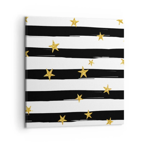 Lærredstryk - Billede på lærred - Vi blev alle født under en heldig stjerne - 50x50 cm