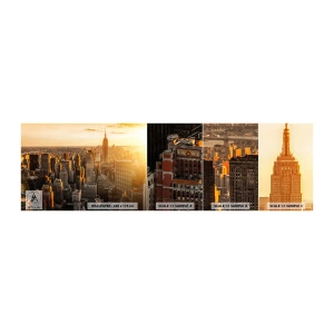 Prøve Fototapet Selvklæbende Deluxe Sticker - At vokse i solen - By, New York, Arkitektur - 100x30 cm