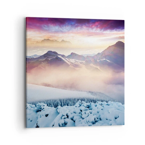 Lærredstryk - Billede på lærred - Naturens kraft og renhed - 70x70 cm