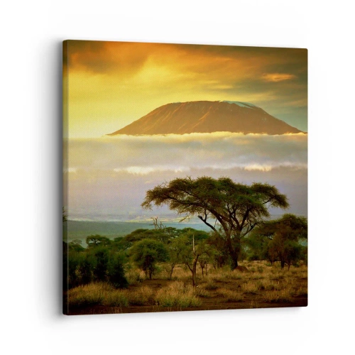 Lærredstryk - Billede på lærred - En rejsendes drøm - 30x30 cm