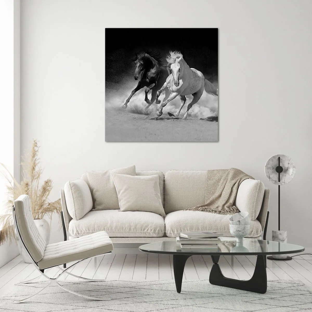 Billede på glas - Frihedens galop - 70x70 cm