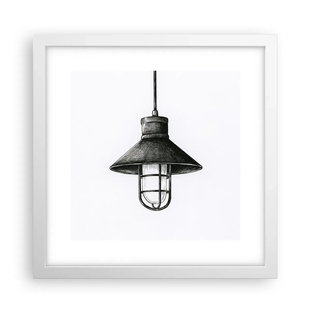 Plakat i hvid ramme - Som for mange år siden... - 30x30 cm