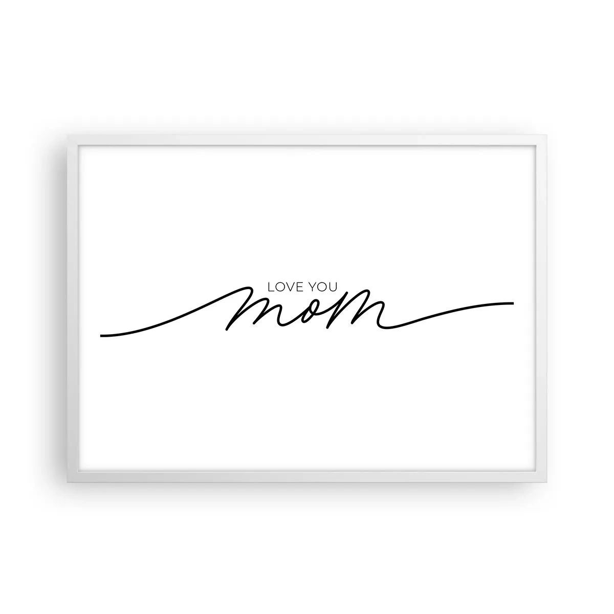 Plakat i hvid ramme - Stor følelse - 70x50 cm