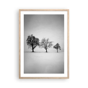 Plakat i ramme af lyst egetræ - Hvad drømmer de om? - 50x70 cm